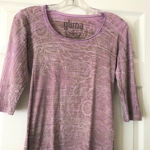 Glima top, small, gently worn, 3/4 length sleeves